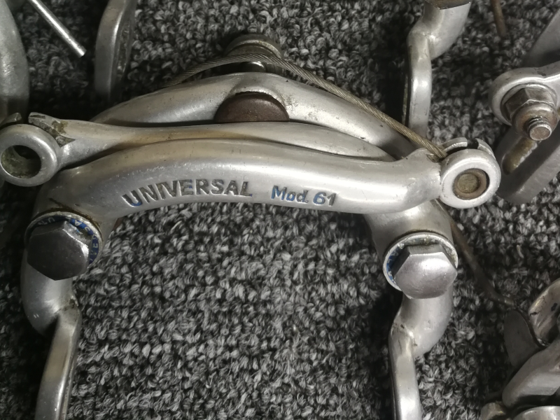 retro steel bicycle Universal Model 61 brakes
