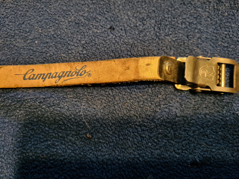 Classic steel bikes Campagnolo leather toe straps