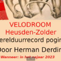 Werelduurrecord Herman Derdin (81) velodroom Heusden-Zolder 2023