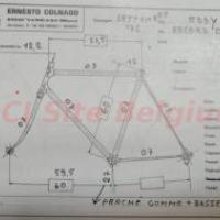 Vintage Merckx Eddy Colnago frame dimensions 1970's